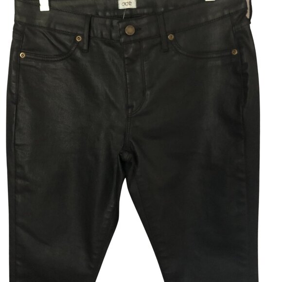 Cache Black Coated Cotton Jean Pant Skinny Slim 5 Pocket Stretch New NWT $158 - Picture 3 of 10